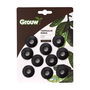 Grow Conjunto 10 Anillas Plástico Negro ø2,8 x 0,7 cm para Toldos y Lonas