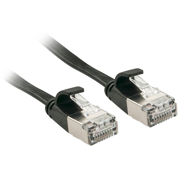 LINDY Cable de red Cat6a U/FTP 0,3 m Negro