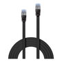 LINDY Patchkabel Cat.6A U/FTP Flachband, 0.3m, Negro