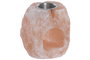 DKD Home Decor Quemador de Sal del Himalaya con Soporte Metálico
