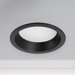 Foco Downlight Circular LED 20W Blanco Frío Negro