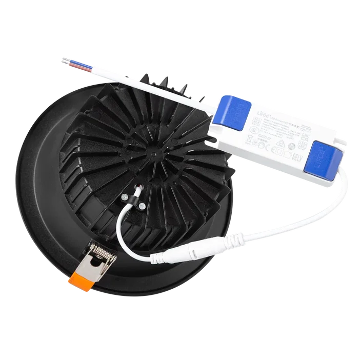 Foco Downlight Circular LED 20W 2.000Lm 6000ºK Anti-Deslumbrante UGR19 40.000H Negro Foco Downlight Circular LED 20W 2.000Lm 6000ºK Anti-Deslumbrante UGR19 40.000H Negro