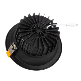 Foco Downlight Circular LED 20W 6000K Blanco Frío Negro UGR19 2000Lm