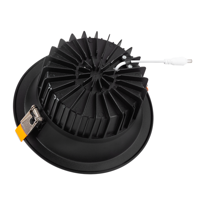 Foco Downlight Circular LED 20W Blanco Frío Negro