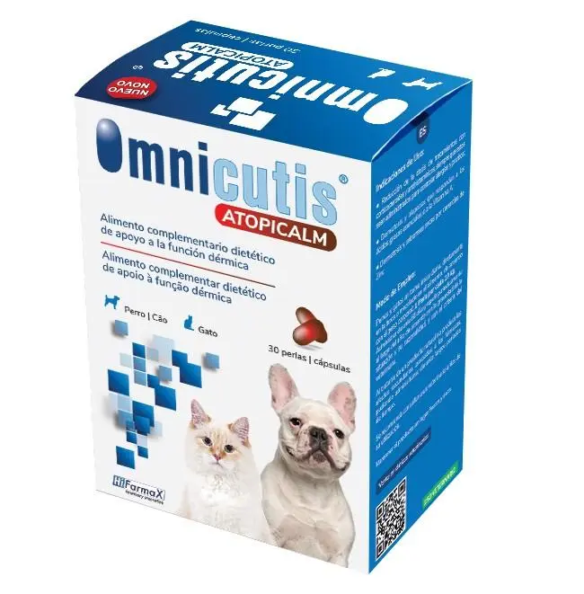 HIFARMAX VET OMNICUTIS ATOPICALM 30 Perlas