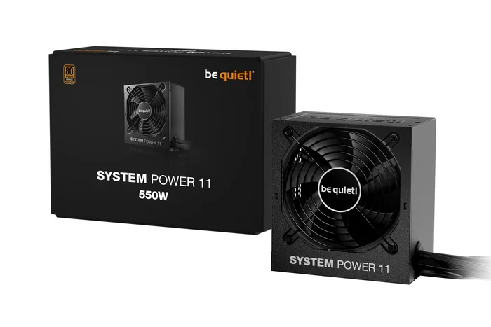 be quiet! Fuente de Alimentación System Power 11 550W ATX 3.1 - 80 PLUS Bronze - No Modular - Color Negro be quiet! Fuente de Alimentación System Power 11 550W ATX 3.1 - 80 PLUS Bronze - No Modular - Color Negro
