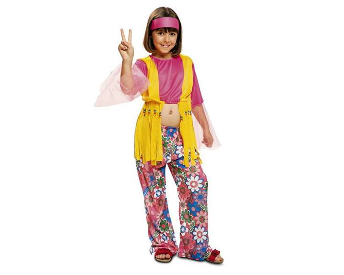 My Other Me Hippie Flower Disfraz Niña Talla 5-6 Años