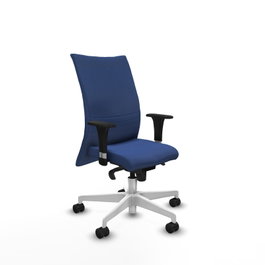 PIQUERAS Y CRESPO Silla Albacete Confidente con Mecanismo Sincro, Tela Azul Marino