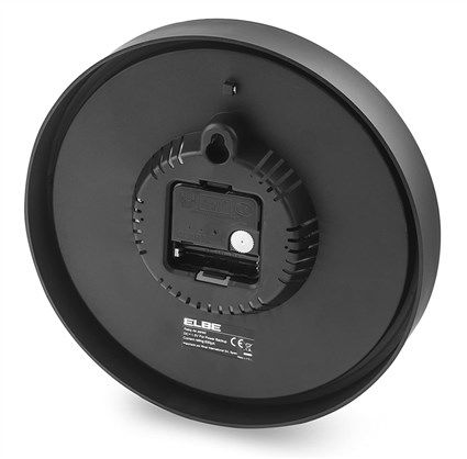 Elbe RP-3005-P Reloj de Pared con Temperatura y Humedad 25cm Plata