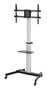 Ewent Soporte de Suelo con Ruedas para TV EW1583, VESA hasta 600x400, 37" a 86", Rotación 90°, Inclinación Ajustable, Carga 50 kg