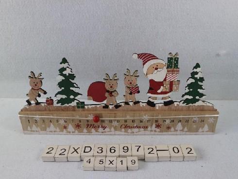 DKD Home Decor Calendario de Adviento MDF 45x2x19 Multicolor Surtido de 2
