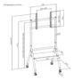Aisens Soporte de Suelo con Ruedas FT86FE-331 Blanco y Madera