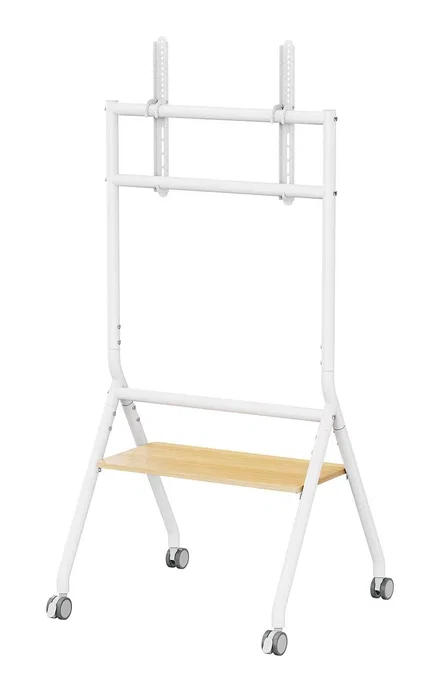 Aisens Soporte de Suelo con Ruedas FT86FE-331 Blanco y Madera
