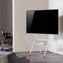 Aisens Soporte de Suelo con Ruedas FT86FE-331 Blanco y Madera