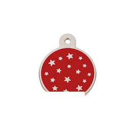 Placa identificativa para collar Imarc PetScribe Passion Rojo Plata