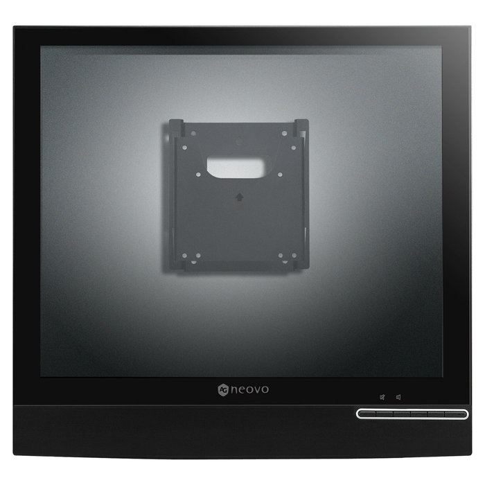 AG Neovo WMK-01 - Soporte de Montaje en Pared para Pantallas de 15" a 32" (38.1-81.3 cm) - Carga hasta 18 kg - Compatible con VESA 75x75 y 100x100 mm - Negro