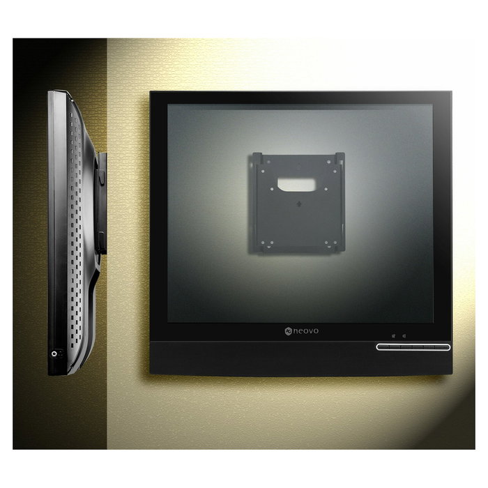 AG Neovo WMK-01 - Soporte de Montaje en Pared para Pantallas de 15" a 32" (38.1-81.3 cm) - Carga hasta 18 kg - Compatible con VESA 75x75 y 100x100 mm - Negro