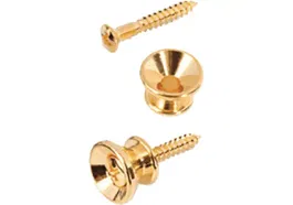 YELLOWPTS Pack 2 Soportes Sujeción Correas Guitarra Stratocaster Dorado