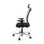 PIQUERAS Y CRESPO Silla de oficina Haches con mecanismo Sincro/Traslack, Negro y Blanco