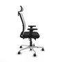 PIQUERAS Y CRESPO Silla de oficina Haches con mecanismo Sincro/Traslack, Negro y Blanco