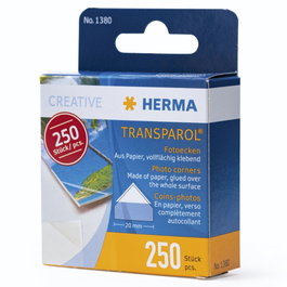 HERMA 1380 Esquinas adhesivas para fotos, 250 unidades