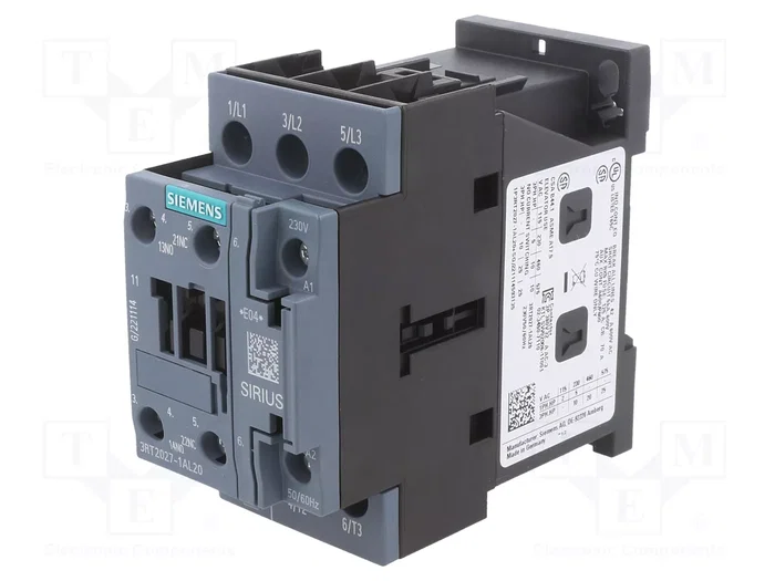 SIEMENS 3RT2027-1AL20 Contactor 3-polar 32A 230VAC SIEMENS 3RT2027-1AL20 Contactor 3-polar 32A 230VAC