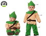 Disfraz Bebé Duende/Robin Hood Niño 6-12 Meses Verde 3 Piezas Polyester