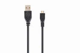 Gembird Cable USB 2.0 A Macho a Micro USB B Macho 0.3m Negro con Contactos Chapados en Oro y Garantía por Vida (CCP-MUSB2-AMBM-0.3M)