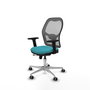 PIQUERAS Y CRESPO Silla de oficina Jorquera con mecanismo Sincro/Traslack, Turquesa y Gris