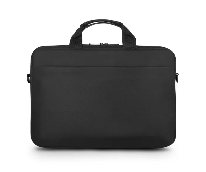 Urban Factory Toplight Maletín Vertical para Portátil 15.6" Negro - Compartimento Reforzado, A Prueba de Salpicaduras, Asa y Correa Ajustable