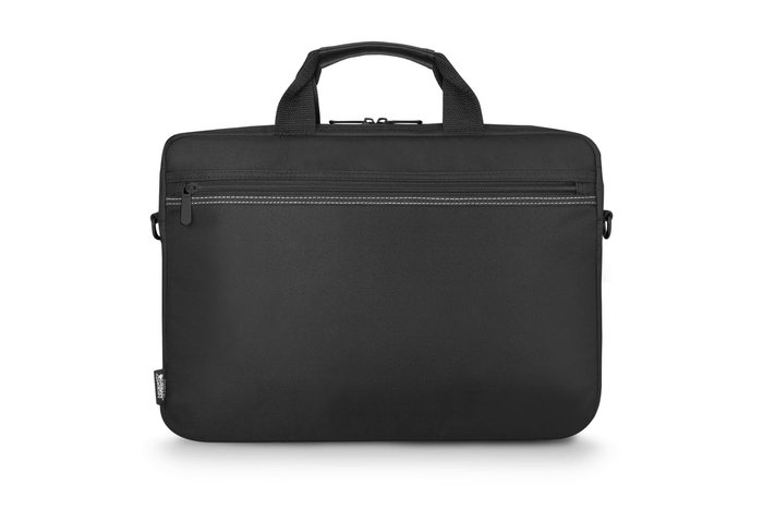 Urban Factory Toplight Maletín Vertical para Portátil 15.6" Negro - Compartimento Reforzado, A Prueba de Salpicaduras, Asa y Correa Ajustable