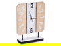 Giftdecor Reloj Sobremesa Cuarado Peana 22 cm x 28 cm x 7 cm Metal y Madera (Set de 6)