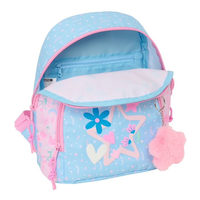 Mochila BlackFit8 Smile Rosa Azul claro 25 x 30 x 13 cm Mini