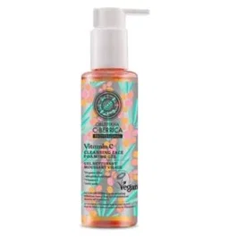 Natura Siberica Gel Limpiador Facial Oblepikha C-Berrica con Vitamina C y AHA - 145 ml - Vegano - Para Piel Sensible y Seca