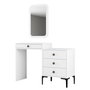 Hanah Home Cómoda Lizbon 549 - Blanca, 124x84.7x40 cm con Espejo Incluido