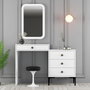 Hanah Home Cómoda Lizbon 549 - Blanca, 124x84.7x40 cm con Espejo Incluido