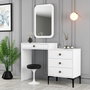Hanah Home Cómoda Lizbon 549 - Blanca, 124x84.7x40 cm con Espejo Incluido
