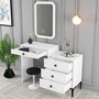 Hanah Home Cómoda Lizbon 549 - Blanca, 124x84.7x40 cm con Espejo Incluido