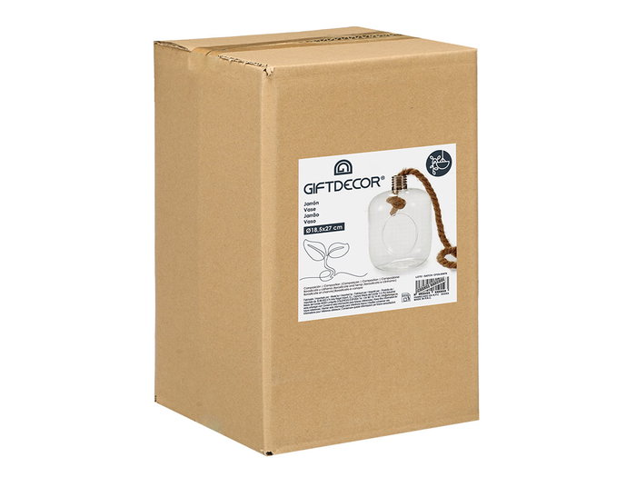 Giftdecor Jarrón Colgar Cuerda Forma Bombilla Pequeño
