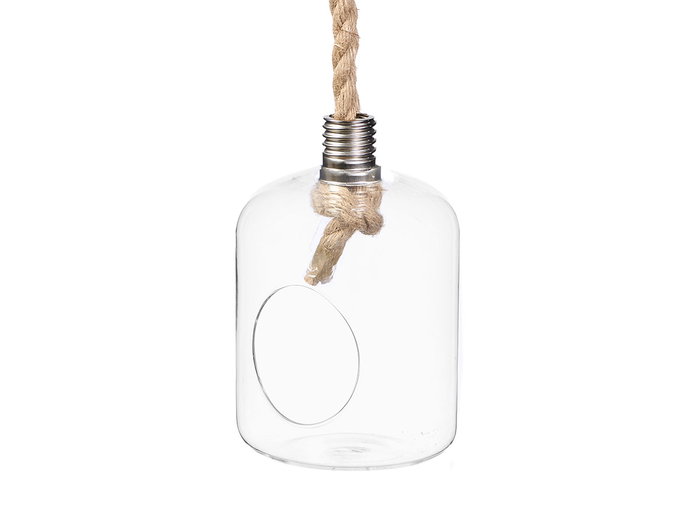 Giftdecor Jarrón Colgar Cuerda Forma Bombilla Pequeño