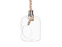 Giftdecor Jarrón Colgar Cuerda Forma Bombilla Pequeño