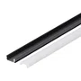 Greenice Perfil de Aluminio Negro para Tira LED con Difusor Opal