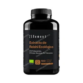 ZENEMENT Extracto de Reishi 180 Cápsulas - Ecológico - Alto en Polisacáridos, Beta-glucanos y Triterpenos - Complemento Alimenticio Vegano
