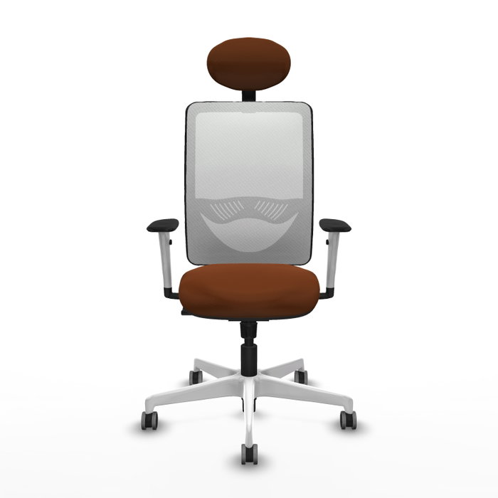 PIQUERAS Y CRESPO Silla de oficina Zulema con mecanismo Sincro, Marrón y Blanco PIQUERAS Y CRESPO Silla de oficina Zulema con mecanismo Sincro, Marrón y Blanco