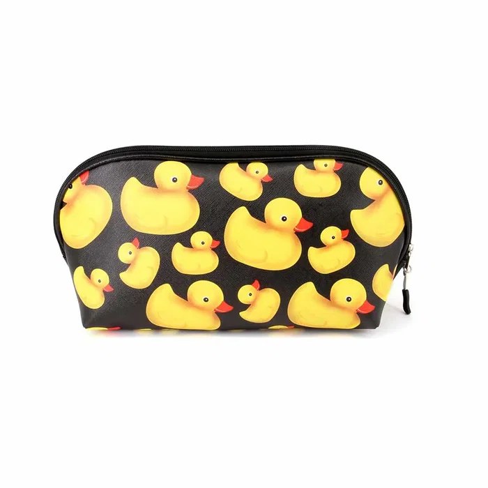 Oh My Pop Neceser Jelly Cuac Amarillo, Gran Capacidad Interna, Bolsillo Interior, Cremallera Superior, Dimensiones 18 x 34 x 11 cm