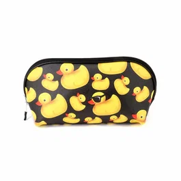 Oh My Pop Neceser Jelly Cuac Amarillo, Gran Capacidad Interna, Bolsillo Interior, Cremallera Superior, Dimensiones 18 x 34 x 11 cm