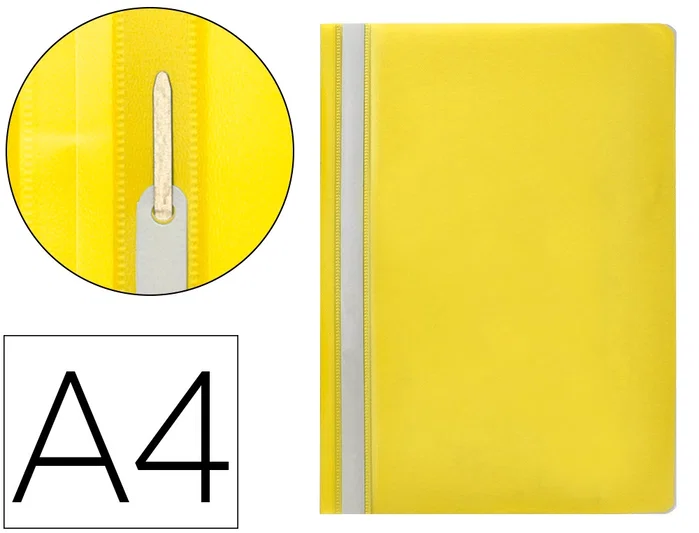 Q-connect Carpeta Dossier Fastener Plástico DIN A4 Amarilla 35x325x250 mm Q-connect Carpeta Dossier Fastener Plástico DIN A4 Amarilla 35x325x250 mm
