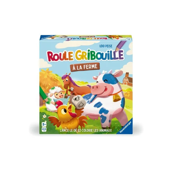 Ravensburger RAV1751736294877 Juego clásico de granja Doodle Roll