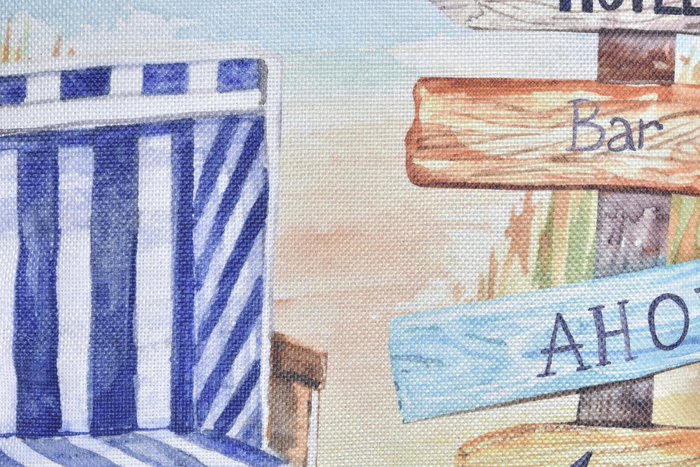 DKD Home Decor Cojin Mediterraneo Multicolor 45 x 45 x 10 cm (2 Unidades)