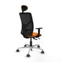 PIQUERAS Y CRESPO Silla de oficina Motilla Naranja y Negro